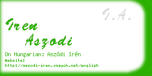 iren aszodi business card
